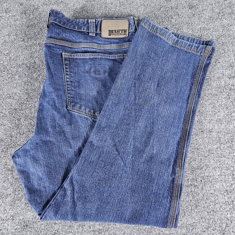 Duluth Trading Co Jeans Mens 42x32 Blue Ballroom Flex Work Wear